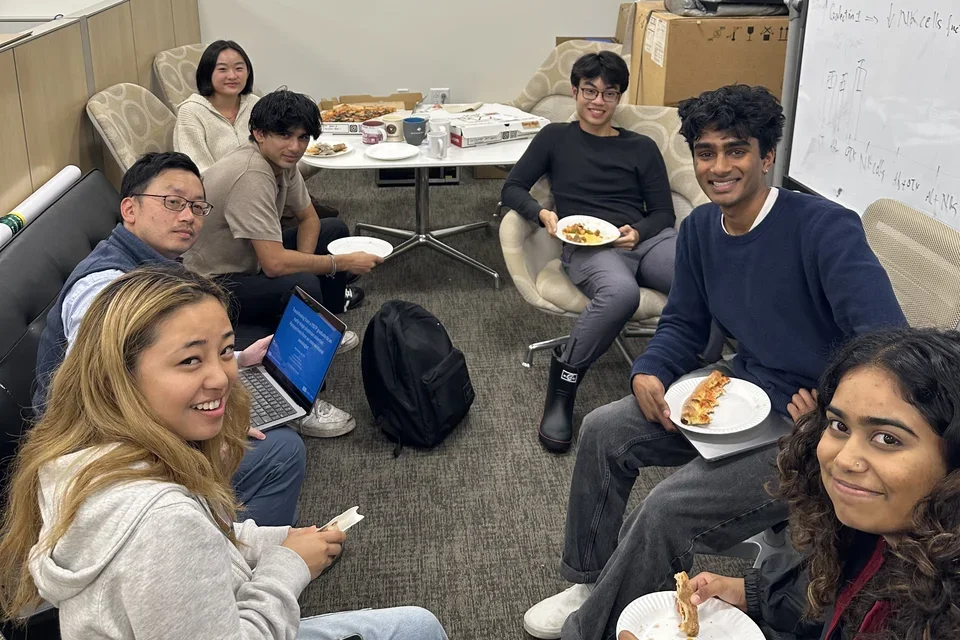 pizza day with undergraduate students